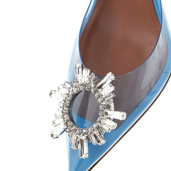 Amina Muaddi Women's Begum Pumps PVC 70 Blue - Picture 5 of 6